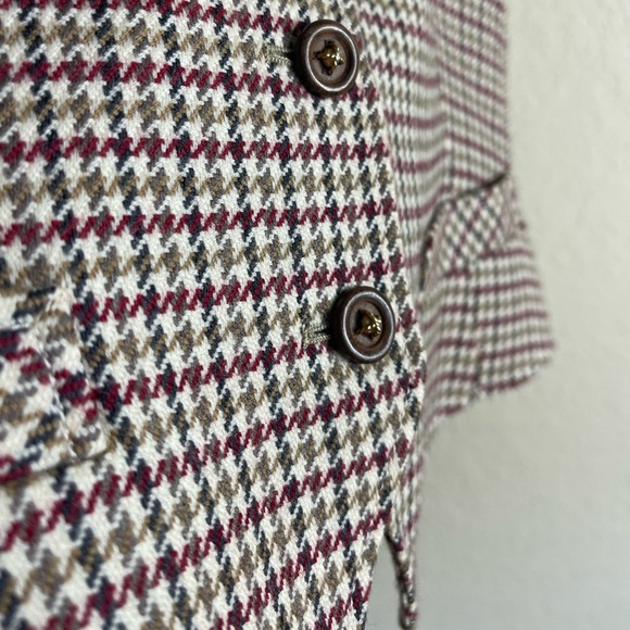 Vintage Celine Vest Wool Houndstooth Top Size 46 - Picture 4 of 8